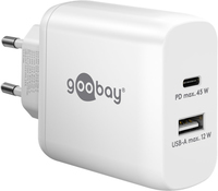 Goobay | USB-C PD Dual Fast Charger (45 W) | 65412 | N/A iekārtas lādētājs