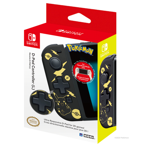 HORI D-Pad Controller Pikachu Black & Go - NSW-297U spēļu konsoles gampad