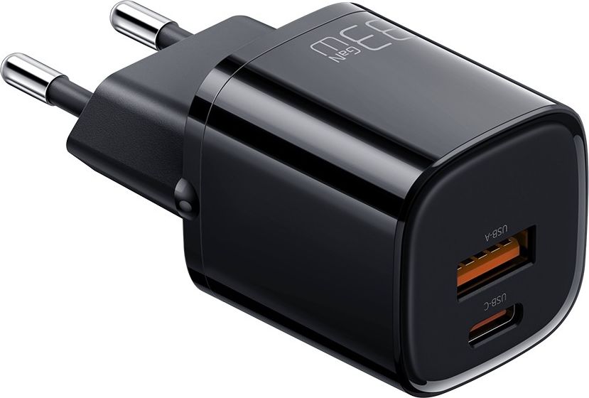 Mcdodo Nano GaN Charger CH-0151, USB + USB-C, 33W (black) iekārtas lādētājs