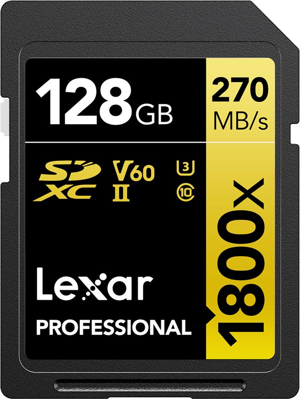 Lexar SDXC 128GB Professional 1800x UHS-II U3 ( 180/270 MB/s ) atmiņas karte