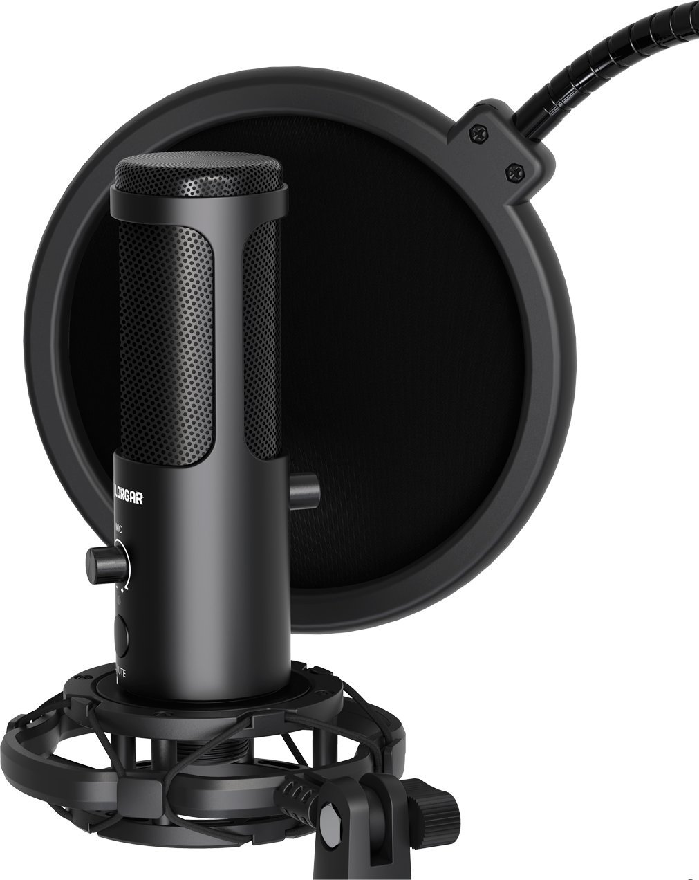 LORGAR Microphone Voicer 721  Complete Set/PnP/USB-C/Black retail Mikrofons