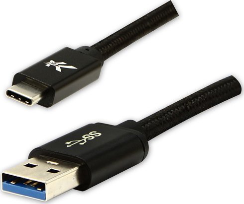 Kabel USB Logo USB-A - USB-C 2 m Czarny 8593672 (8590274718517) USB kabelis