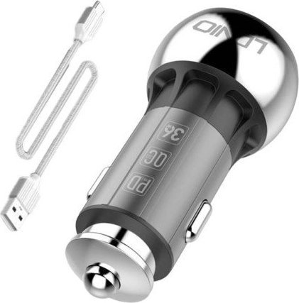 LDNIO C1 USB, USB-C Car charger + Kabel USB-C Cable iekārtas lādētājs