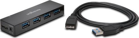 KENSINGTON USB 3.0 4 Port Hub + Charging aksesuārs portatīvajiem datoriem