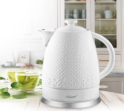 Maestro MR-073 electric kettle 1.2 L 1200 W White Elektriskā Tējkanna