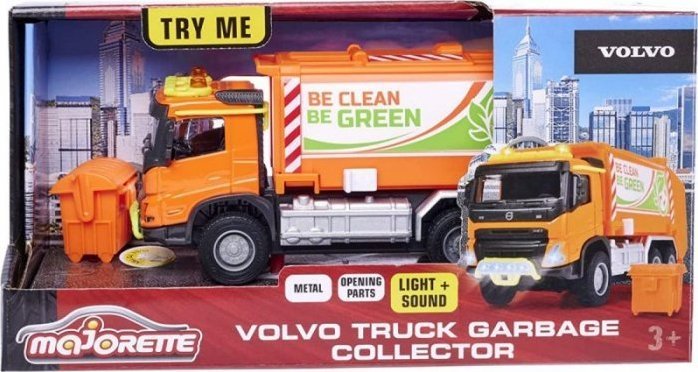 Vehicle Majorette G.S. Volvo Garbage truck 19 cm Rotaļu auto un modeļi