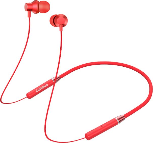 Sluchawki Lenovo HE05 (bezprzewodowe,  Bluetooth, douszne, czerwone) austiņas