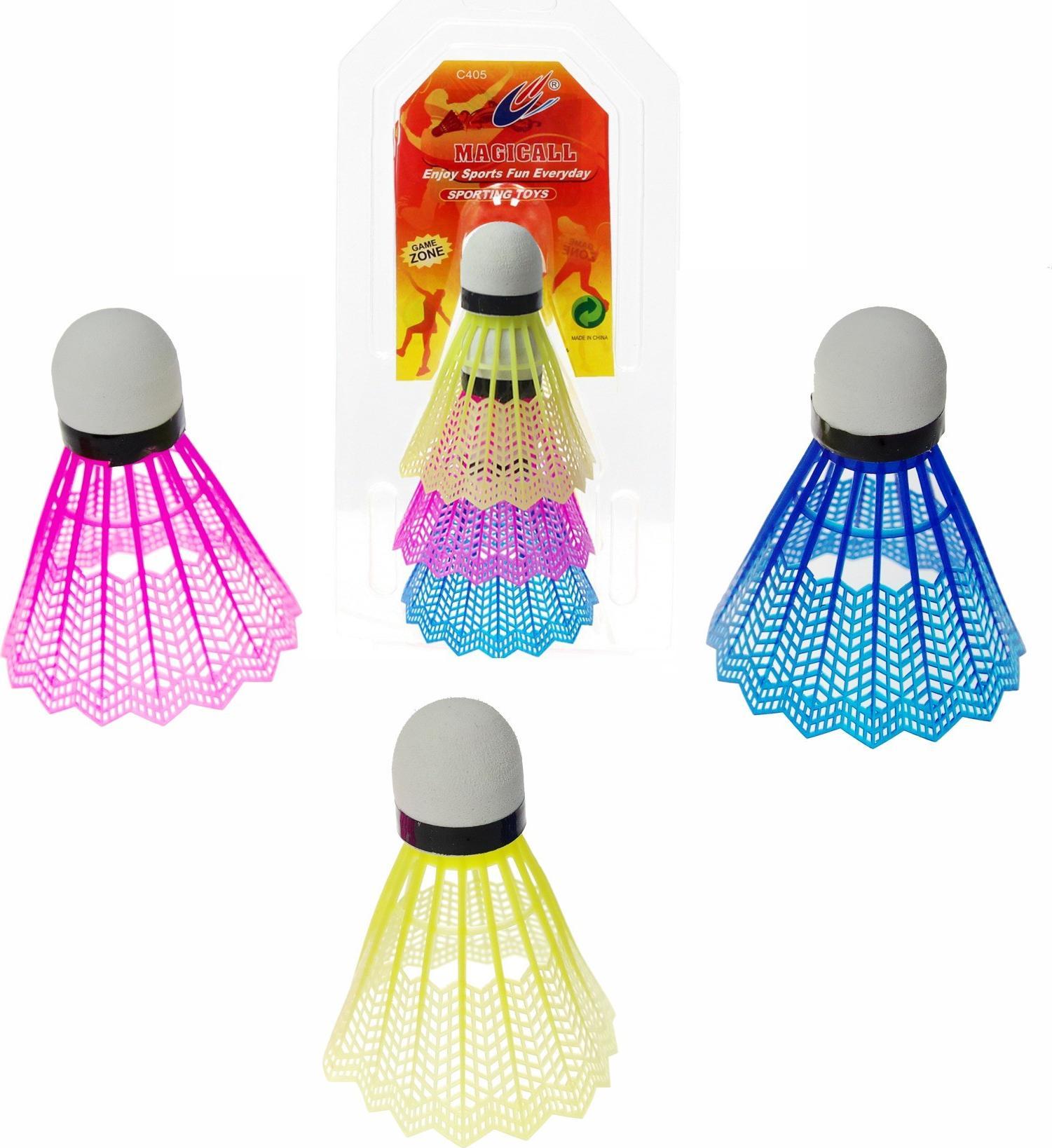 Mega Creative Colorful badminton shuttlecocks 3 pcs badmintona rakete