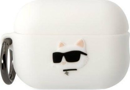 Karl Lagerfeld Etui Karl Lagerfeld KLAP2RUNCHH Apple AirPods Pro 2 cover bialy/white Silicone Choupette Head 3D KLD1409 (3666339099275)