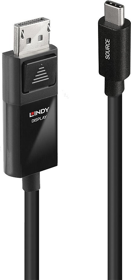 Kabel USB Lindy USB-C - DisplayPort 2 m Czarny (43342) 43342 (4002888433426) USB kabelis