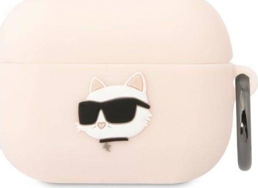 Karl Lagerfeld Etui Karl Lagerfeld KLAPRUNCHP Apple AirPods Pro cover rozowy/pink Silicone Choupette Head 3D KLD1417 (3666339087968)