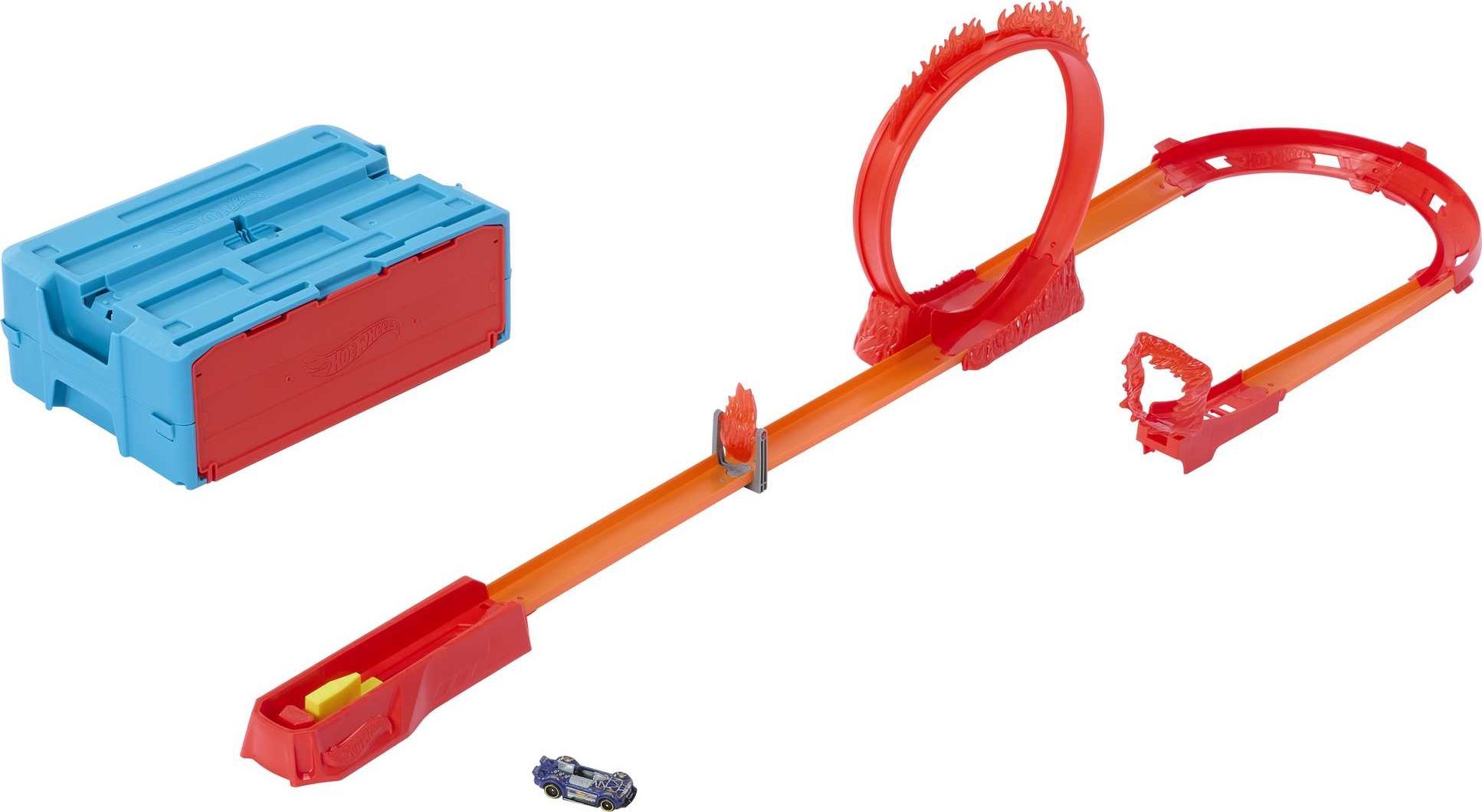 Mattel Hot Wheels Track Builder Kaskaderska petla ognia Zestaw do zabawy HMC04 MATTEL HMC04 (194735123872)