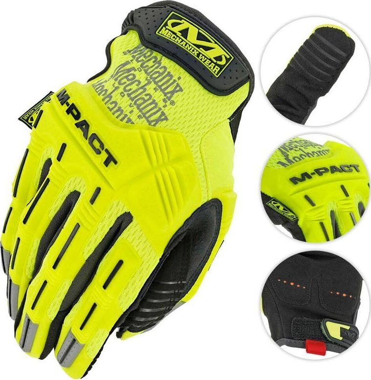 Mechanix Wear Mechanix Wear Rekawice Hi-Viz M-Pact Zolte XL 22057-6 (0781513614365) cimdi