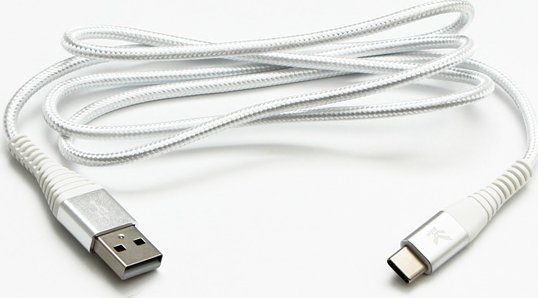 Kabel USB Logo USB-A - USB-C 1 m Bialy 8593675 (8590274719217) USB kabelis