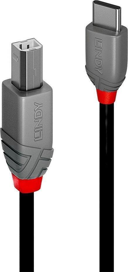 Kabel USB Lindy USB-C - USB-B 0.5 m Czarny (36940) 36940 (4002888369404) USB kabelis