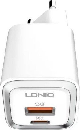 MFi wall charger LDNIO A2318M, USB-C+USB, USB-C to Lightning 20W iekārtas lādētājs