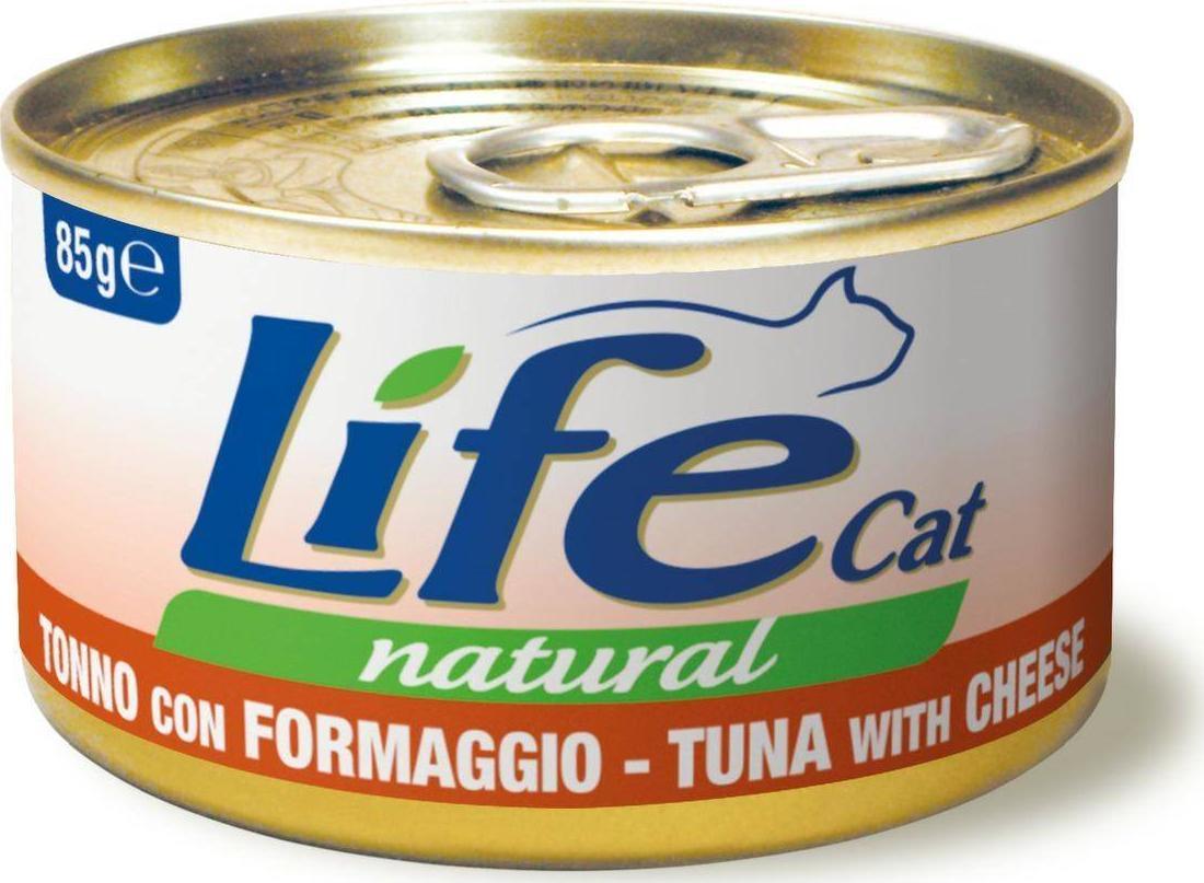Life Pet Care LIFE CAT pusz.85g TUNA + CHEEZE /24 110128 (8034105422551) kaķu barība