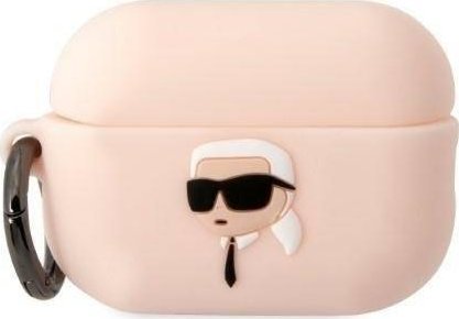 Karl Lagerfeld Etui Karl Lagerfeld KLAP2RUNIKP Apple AirPods Pro 2 cover rozowy/pink Silicone Karl Head 3D KLD1414 (3666339099251)
