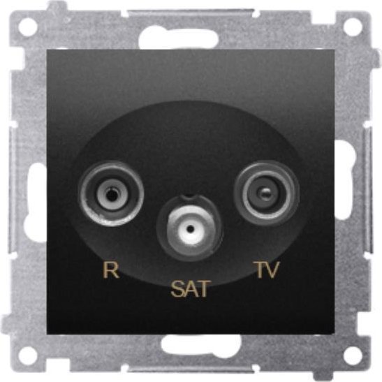 Kontakt-Simon Simon 54 Gniazdo antenowe R-TV-SAT koncowe/zakonczeniowe (modul) czarny mat DASK.01/49 DASK.01/49 (5902787871147)