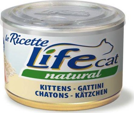 Life Pet Care LIFE CAT pusz.150g KITTEN CHICKEN LA RICETTE /24 102301 (8034105422100) kaķu barība