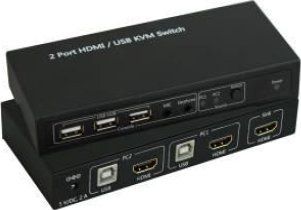MicroConnect HDMI & USB KVM Switch 2 ports HDMI & USB KVM Switch 2 ports (5712505817865) dock stacijas HDD adapteri