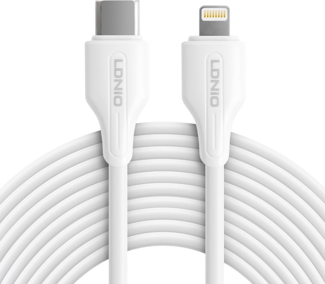 Kabel USB LDNIO USB-C - Lightning 2 m Bialy (6933138691366) 6933138691366 (6933138691366) USB kabelis