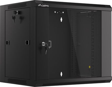 Wall-Mounted Rack 19 inch 9U 570x450 black Serveru aksesuāri