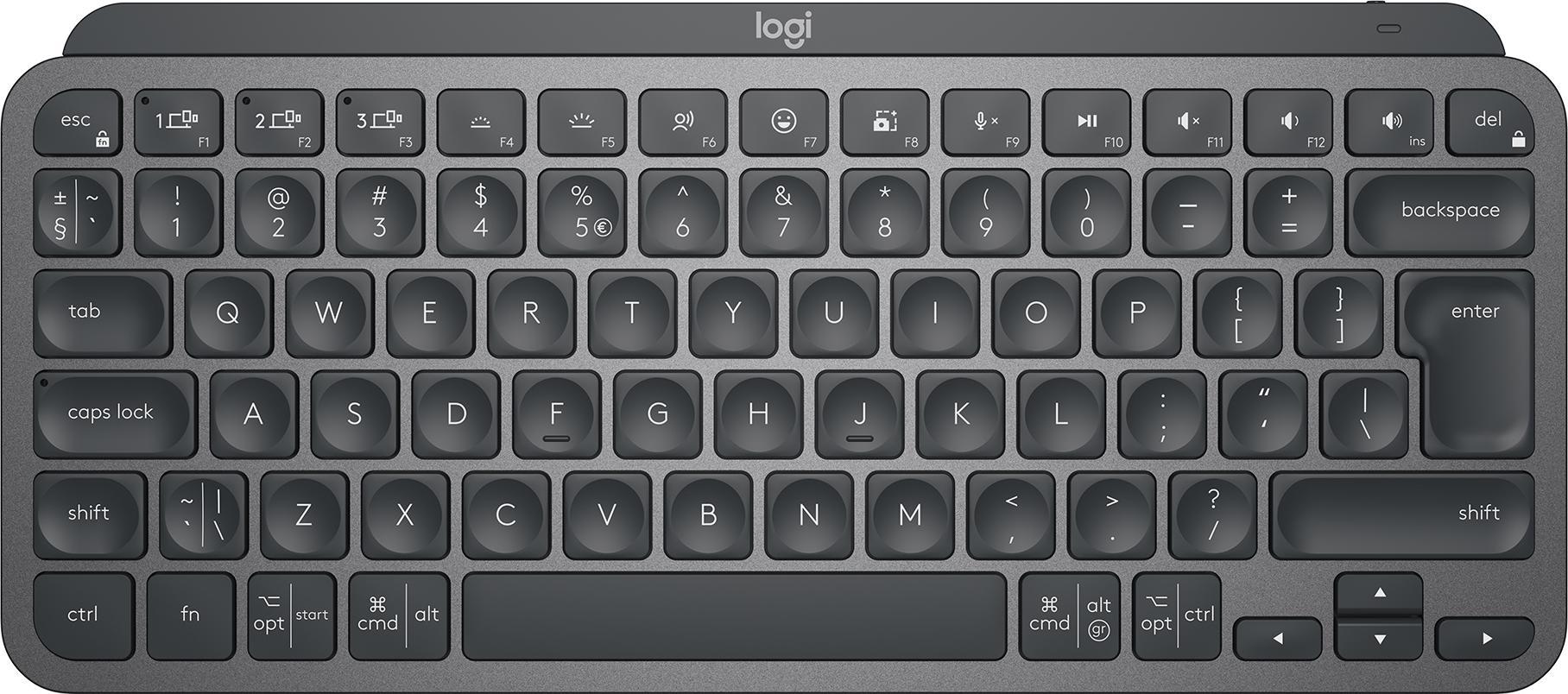 Logitech MX Keys Mini DE-Layout, graphite (QWERTZ - vācu izkārtojums) klaviatūra