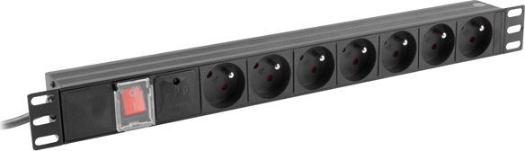 Surge protector Rack PDU 1U 7x PL 2m elektrības pagarinātājs