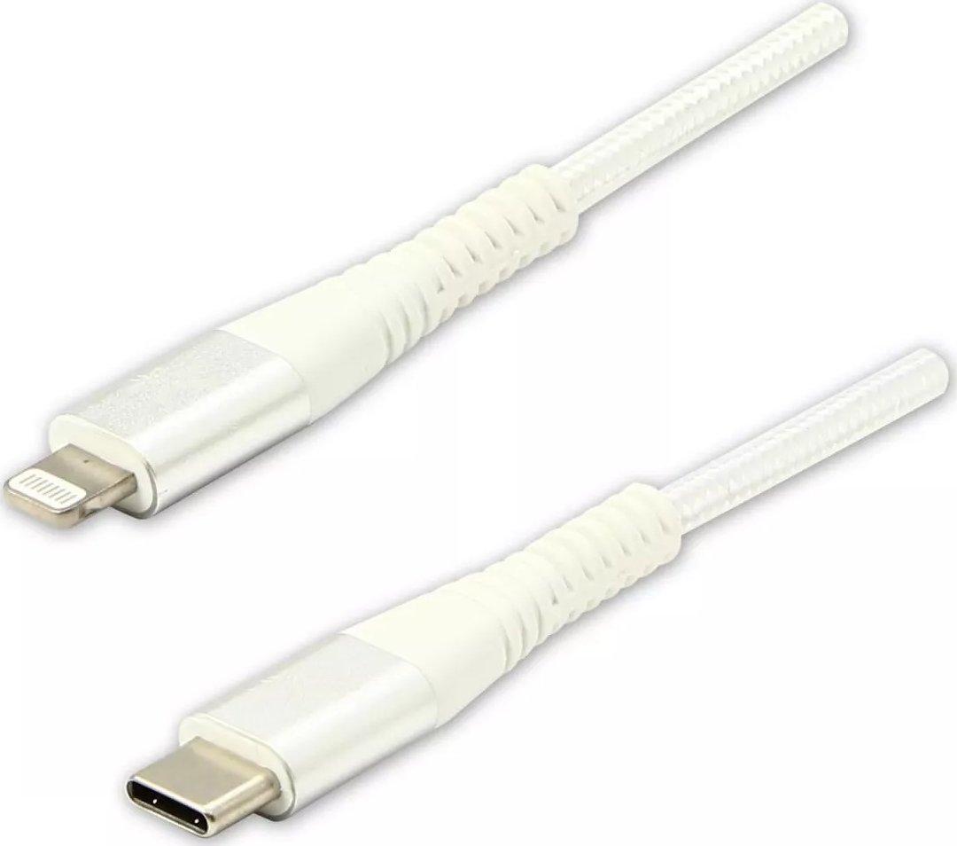 Kabel USB Logo USB-C - Lightning 2 m Bialy 8593677 (8590274719231) USB kabelis