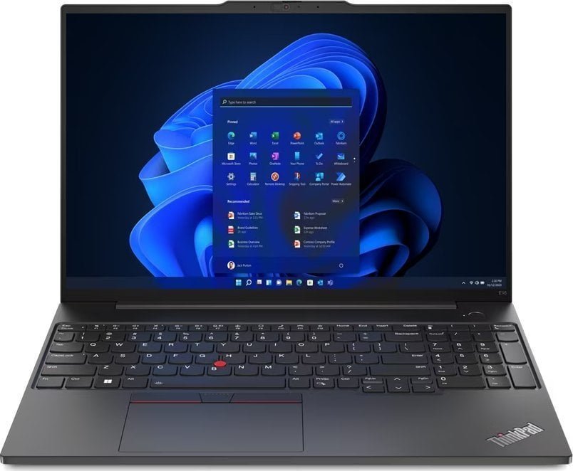 Laptop ThinkPad E16 G1 21JT000BPB W11Pro 7530U/16GB/512GB/AMD Radeon/16.0 WUXGA/Graphite Black/1YR Premier Support + 3YRS OS Portatīvais dators