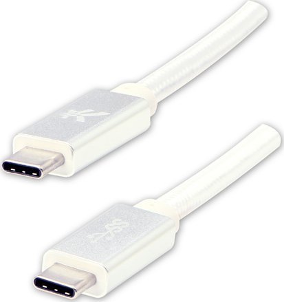 Kabel USB Logo USB-C - USB-C 2 m Bialy 10158112 (8590274718777) USB kabelis