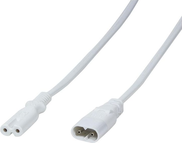 LogiLink Stromkabel Verlangerung, 2m, White adapteris