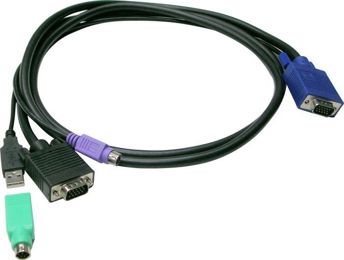 LevelOne KVM Kabel ACC-3201 USB+PS/2 1,80m KVM komutators