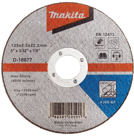 Makita Tarcza do ciecia metalu 125x2,5x22,2mm (D-18677) MA-D-18677 (088381205016)