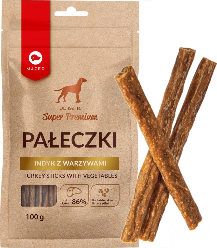 Maced Paleczki indyk z warzywami 100g 12894077 (5907489323970)