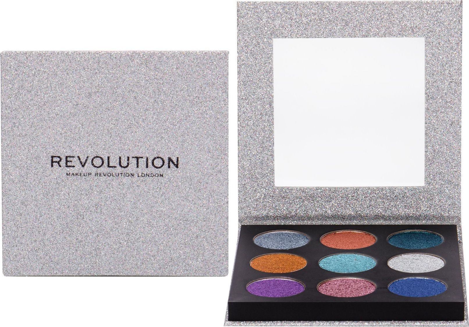 MAKE UP REVOLUTION REVOLUTION Paleta Prasowanych Brokatow Illusion 98676 ēnas