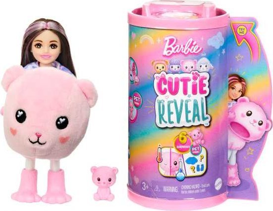 Mattel Cutie Reveal Chelsea Teddy Barbie Doll Sweet Styles Series (HKR19) bērnu rotaļlieta