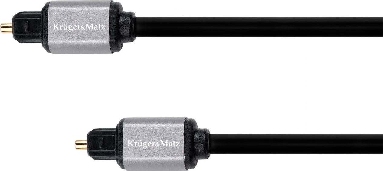 Kabel Kruger&Matz Toslink - Toslink 0.5m czarny (KM1219) KM1219 (5901890033152) kabelis video, audio