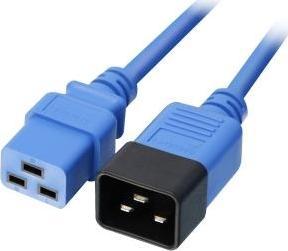 Kabel zasilajacy Lindy Lindy 30121 Przedluzacz zasilajacy IEC C19 - IEC C20, niebieski - 2m JAB-3737387 (4002888301213) kabelis datoram