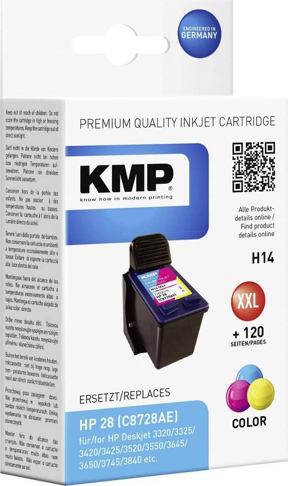 KMP H14 ink cartridge color compatible with HP C 8728 AE