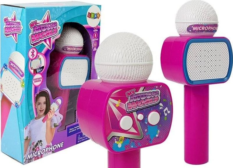 Lean Sport Mikrofon Dzieciecy Bezprzewodowy Karaoke Glosnik Bluetooth Rozowy (7827) 7827