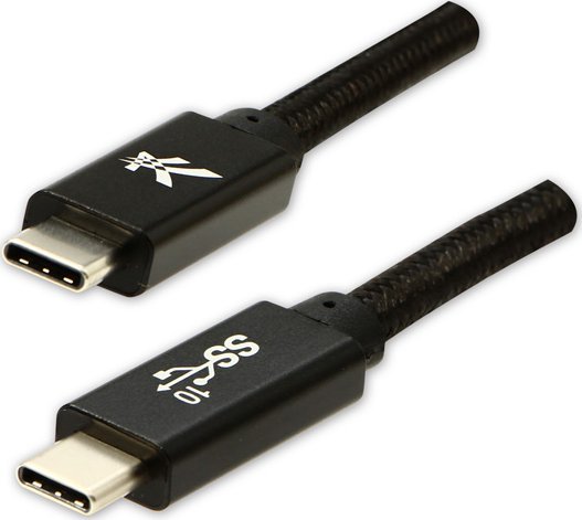 Kabel USB Logo USB-C - USB-C 1 m Czarny 10158115 (8590274718852) USB kabelis