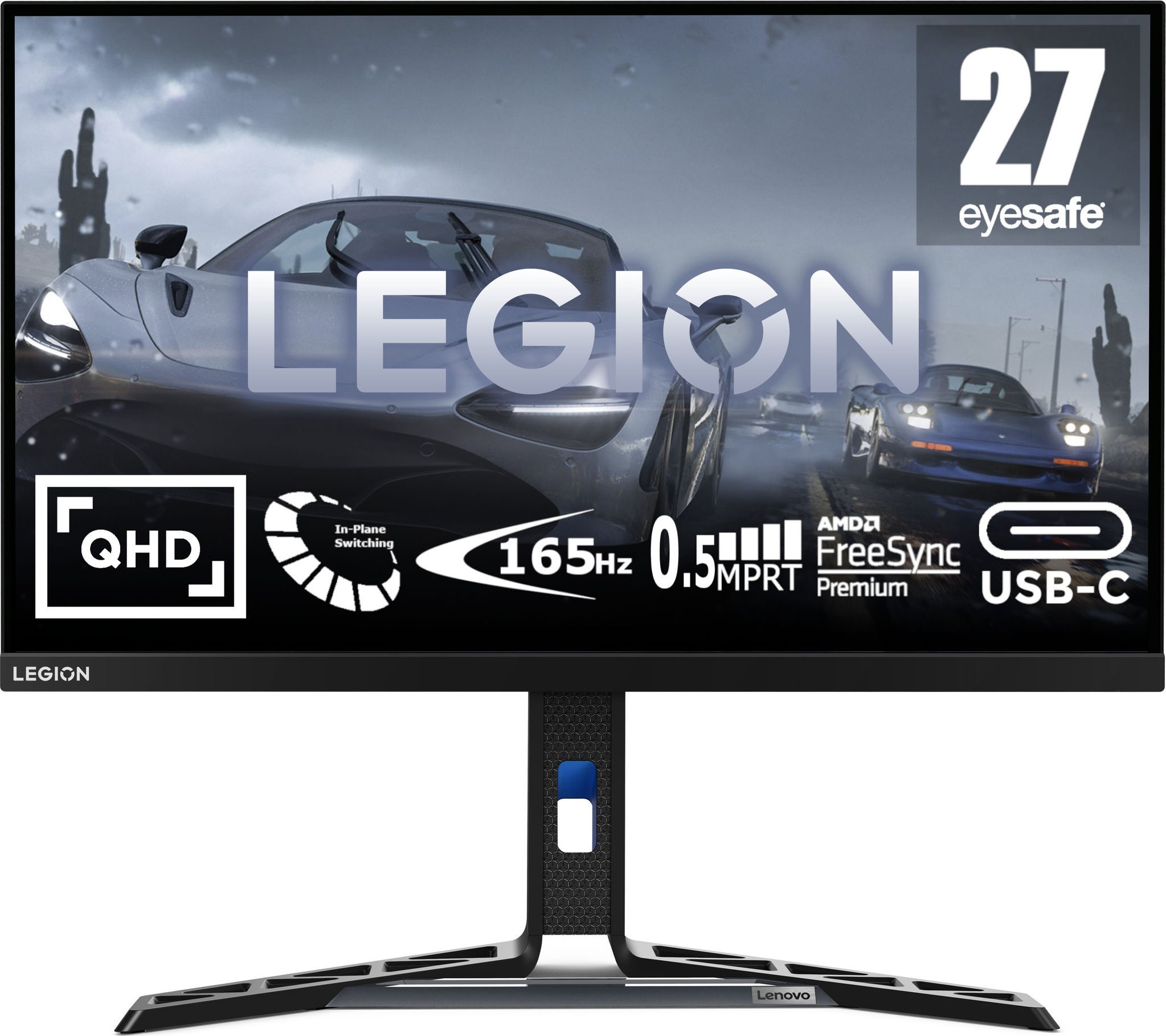 LENOVO LEGION Y27H-30 27 INCH 2K QHD PRO GAMING MONITORS (NANO IPS PANEL, 180HZ (OD), 0.5MS MPRT,USB-C, HDMI 2.0, DP 1.4, FREESYNC™, SPEAKER monitors