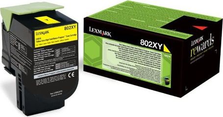 Toner Lexmark 802XY yellow | return | 4000 pgs | CX510de / CX510dhe / CX510dthe toneris