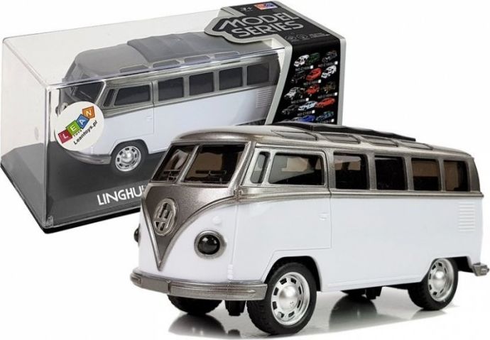 Lean Sport Autobus Resorak z Naciagiem Bialy ze swiatlami i dzwiekiem 6927 (5905323211018) Rotaļu auto un modeļi