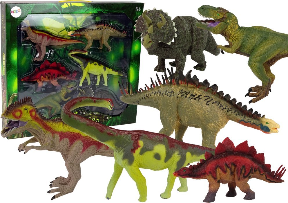 Figurka LeanToys Ogromny Zestaw Dinozaurow 6 szt Duze Modele Figurka Dinozaur 12274 (5905214970505) bērnu rotaļlieta