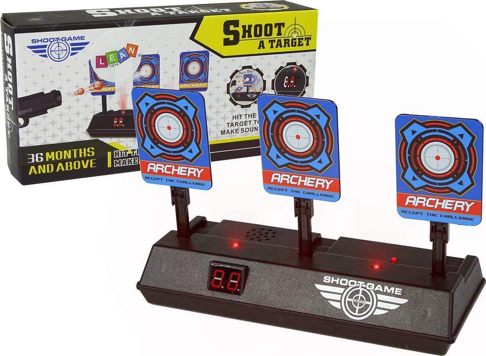 LeanToys Shooting Target Accuracy Shooting Range Sound Rotaļu ieroči