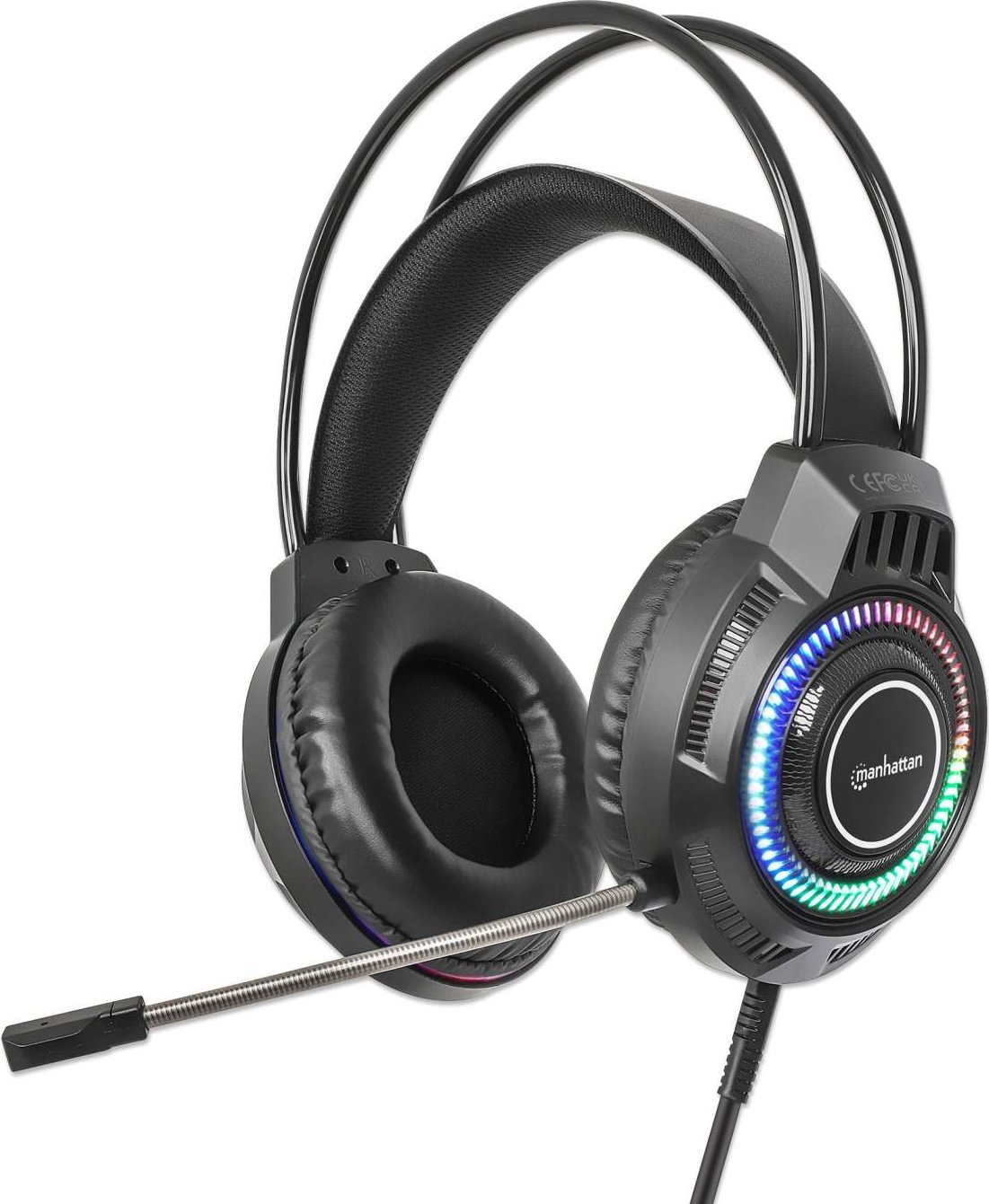 MANHATTAN RGB LED Over-Ear USB Gaming-Headset Kabelgebunden austiņas