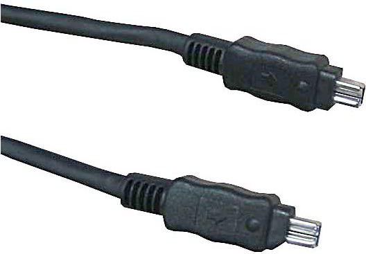 Logo Firewire 4-pin - Firewire 4-pin, 2m, Czarny (17069) 17069 (8590274170698) kabelis datoram